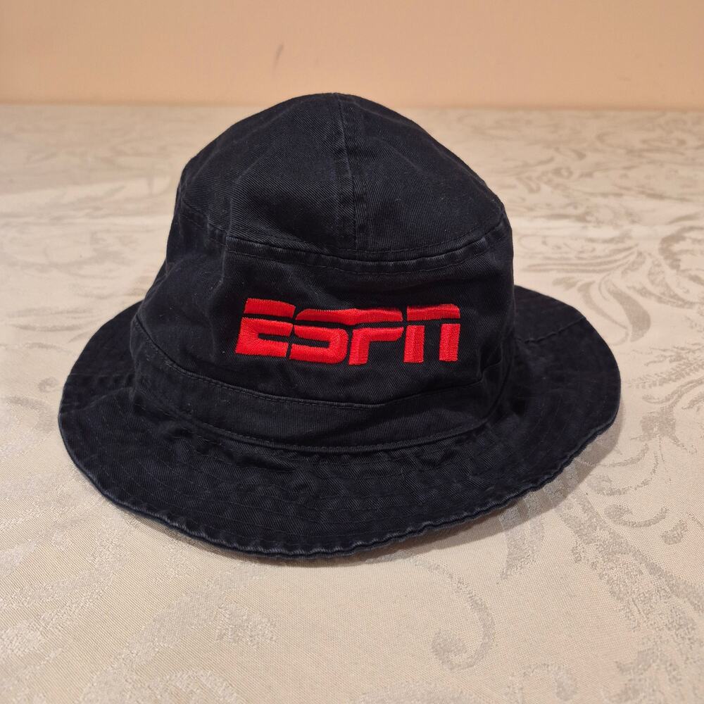 Official ESPN Cotton Black Bucket Hat L/XL